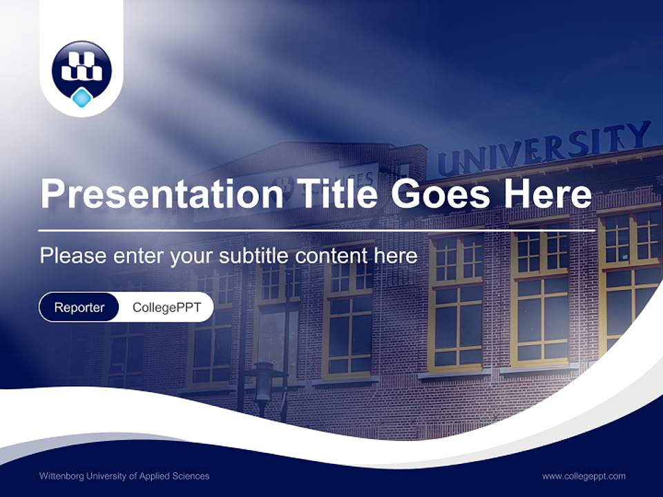 Wittenborg University of Applied Sciences Lecture Sharing and Networking Event PPT Template4:3 ratio PPT effect preview image4