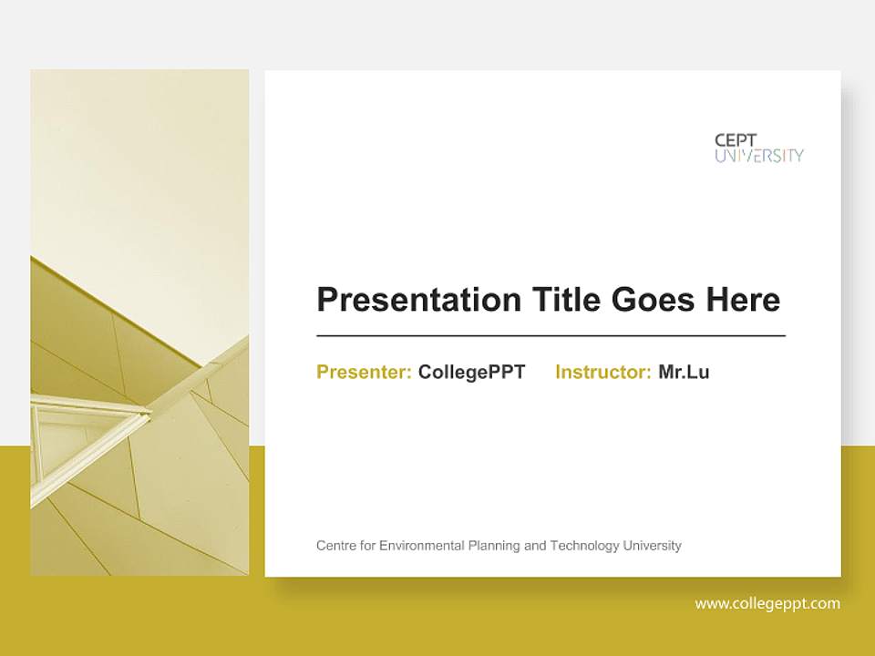Centre for Environmental Planning and Technology University General Purpose PPT Template4:3 ratio PPT effect preview image6