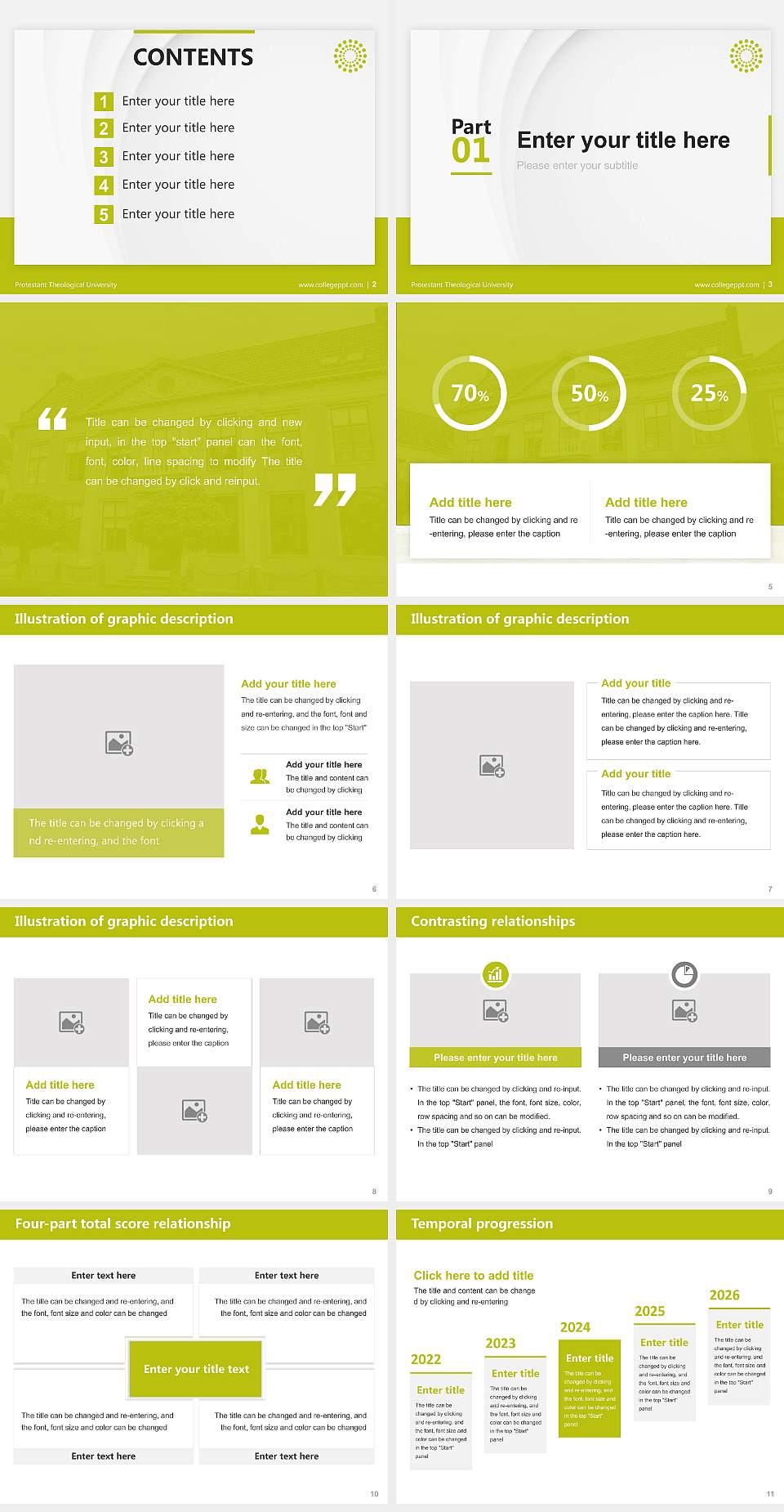 Protestant Theological University Thesis Proposal/Graduation Defense PPT Template4:3 ratio PPT effect preview image2