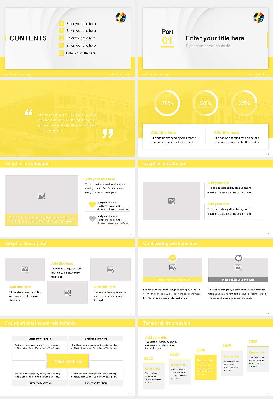 Waikato Institute of Technology Thesis Proposal/Graduation Defense PPT Template16:9 ratio PPT effect preview image2