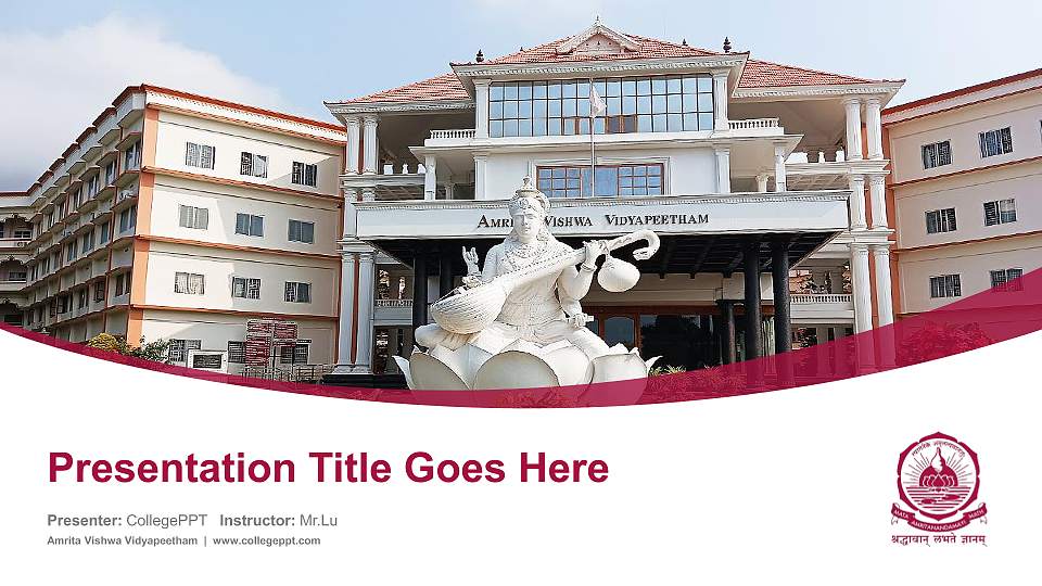 Amrita Vishwa Vidyapeetham Course/Courseware Creation PPT Template16:9 ratio PPT effect preview image