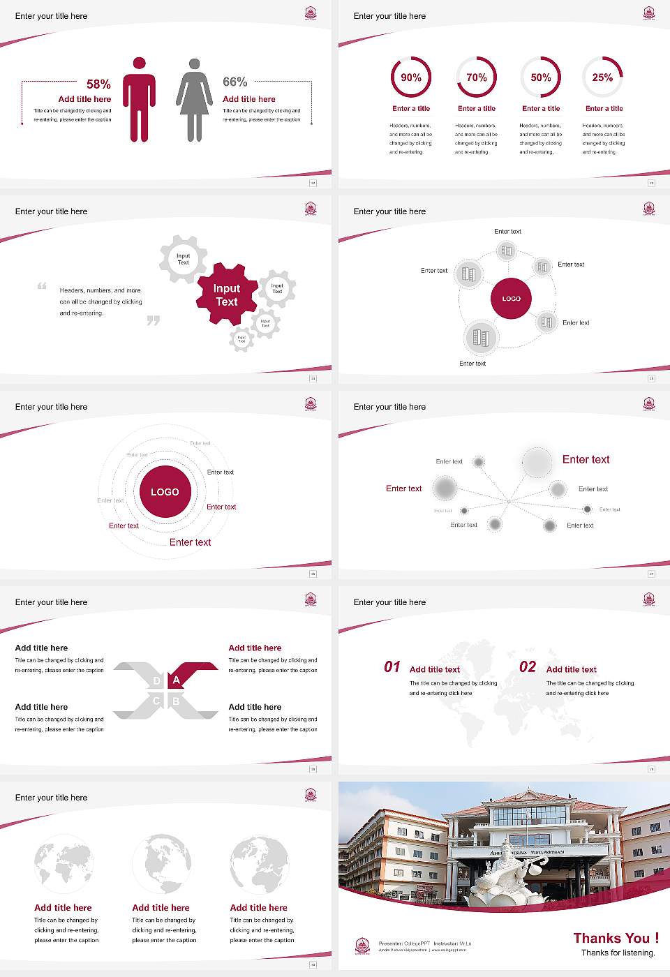 Amrita Vishwa Vidyapeetham Course/Courseware Creation PPT Template16:9 ratio PPT effect preview image4