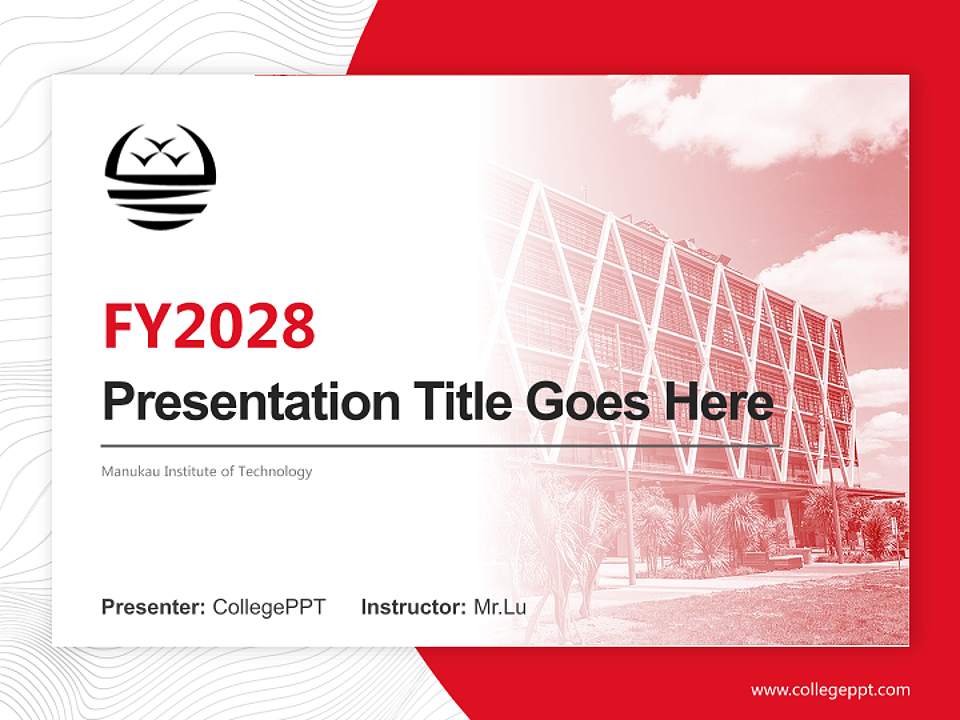 Manukau Institute of Technology Academic Presentation/Research Findings Report PPT Template4:3 ratio PPT effect preview image5