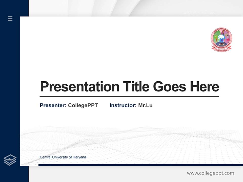 Central University of Haryana Thesis Proposal/Graduation Defense PPT Template4:3 ratio PPT effect preview image5