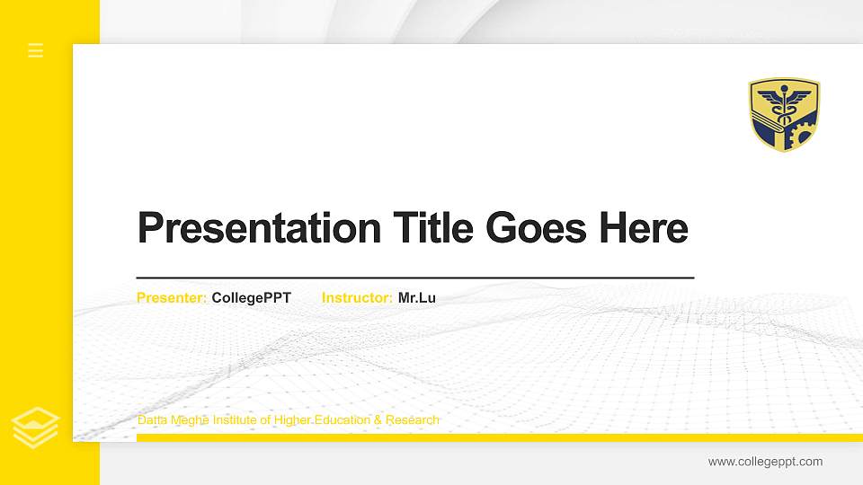 Datta Meghe Institute of Higher Education & Research Thesis Proposal/Graduation Defense PPT Template16:9 ratio PPT effect preview image
