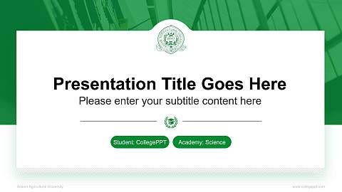 Assam Agricultural University National Scholarship Defense PPT Template