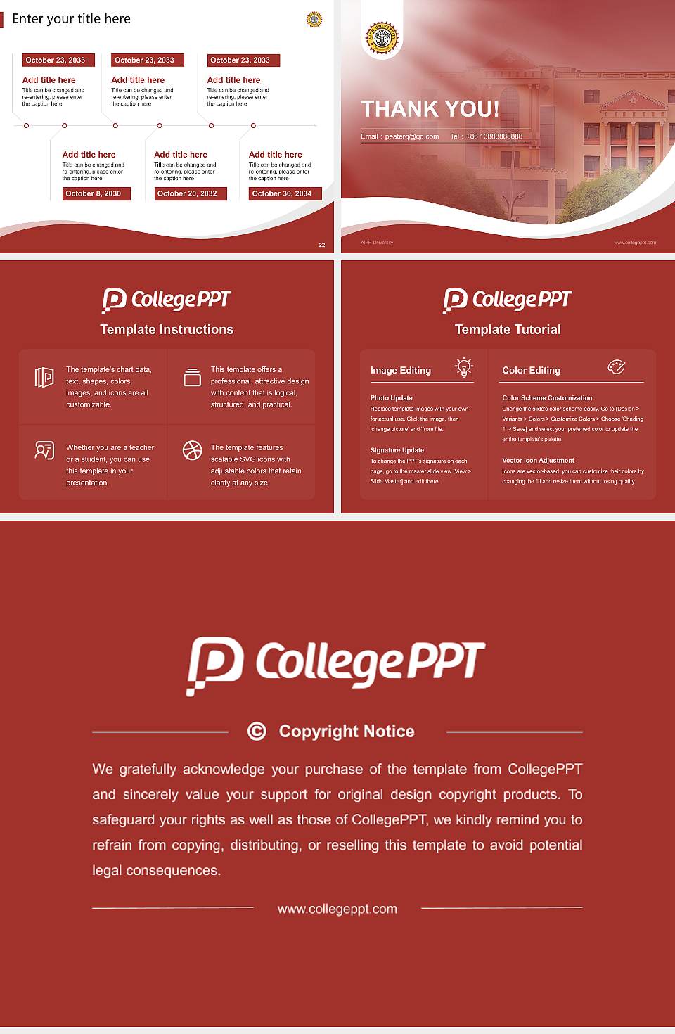 AIPH University Lecture Sharing and Networking Event PPT Template4:3 ratio PPT effect preview image4
