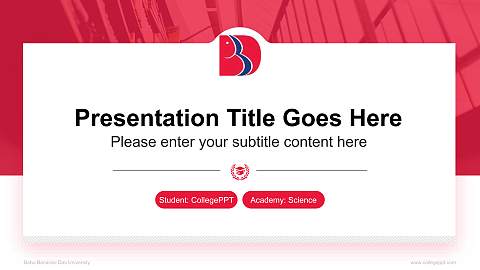 Babu Banarasi Das University National Scholarship Defense PPT Template