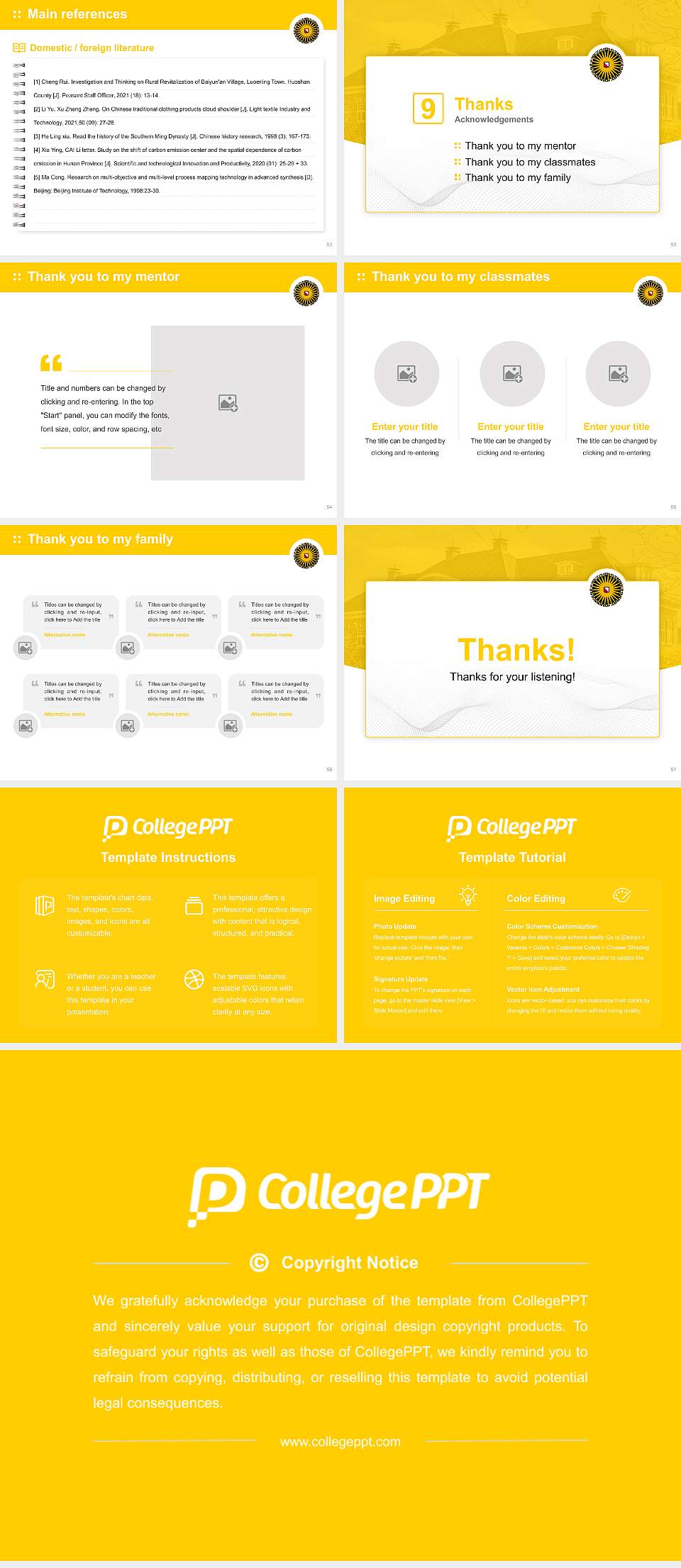 University College Utrecht Graduation Thesis Defense PPT Template4:3 ratio PPT effect preview image7