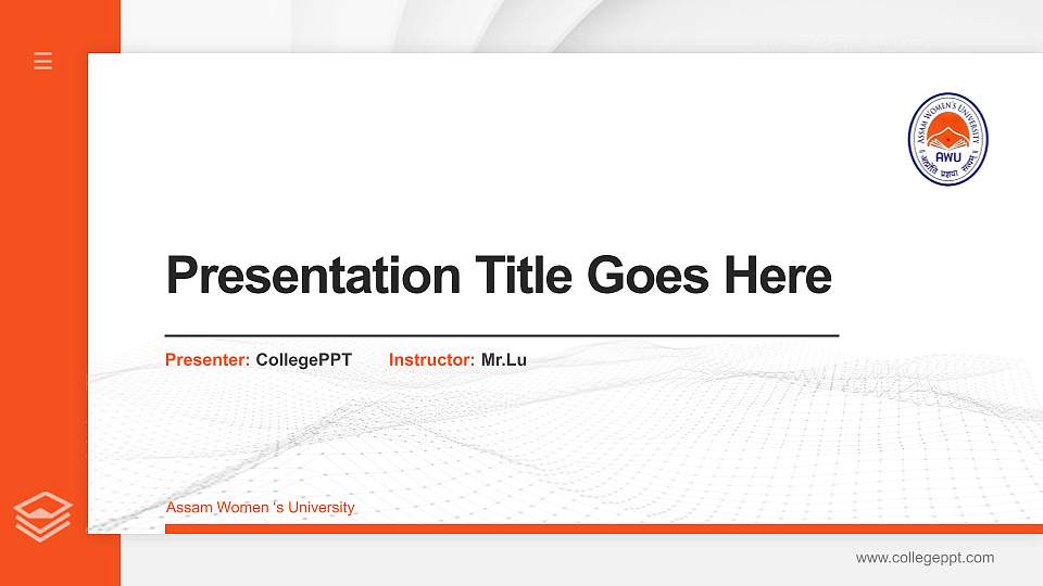 Assam Women ‘s University Thesis Proposal/Graduation Defense PPT Template16:9 ratio PPT effect preview image