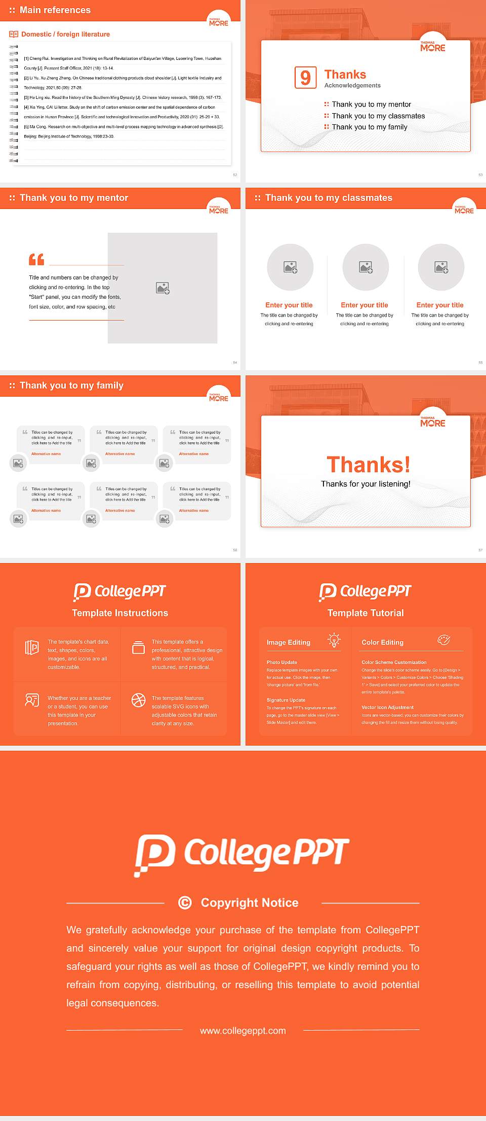 Thomas More Hogeschool Graduation Thesis Defense PPT Template4:3 ratio PPT effect preview image7