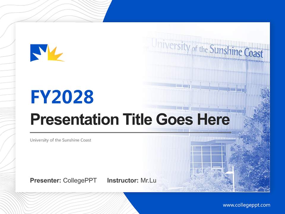 University of the Sunshine Coast Academic Presentation/Research Findings Report PPT Template4:3 ratio PPT effect preview image5
