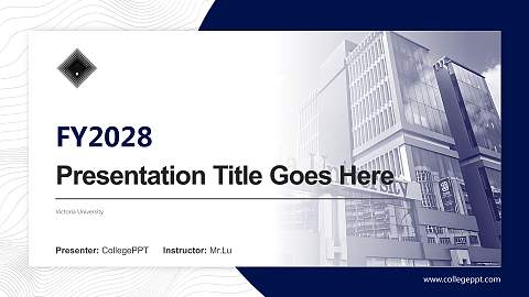 Victoria University Academic Presentation/Research Findings Report PPT Template