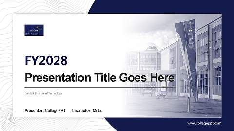 Dundalk Institute of Technology Academic Presentation/Research Findings Report PPT Template
