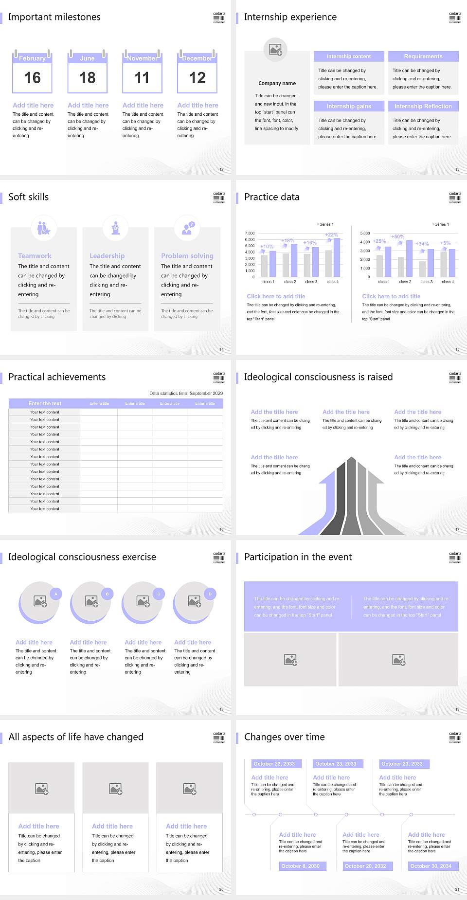 Codarts University for the Arts National Scholarship Defense PPT Template4:3 ratio PPT effect preview image3