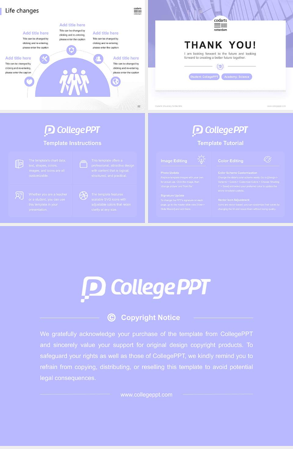 Codarts University for the Arts National Scholarship Defense PPT Template4:3 ratio PPT effect preview image4