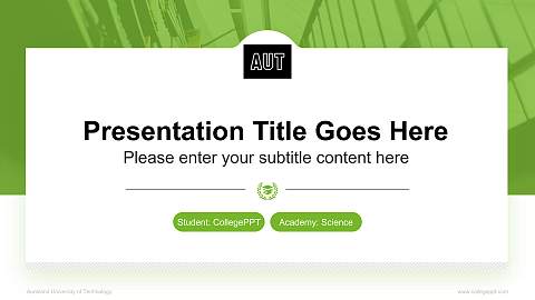 Auckland University of Technology National Scholarship Defense PPT Template