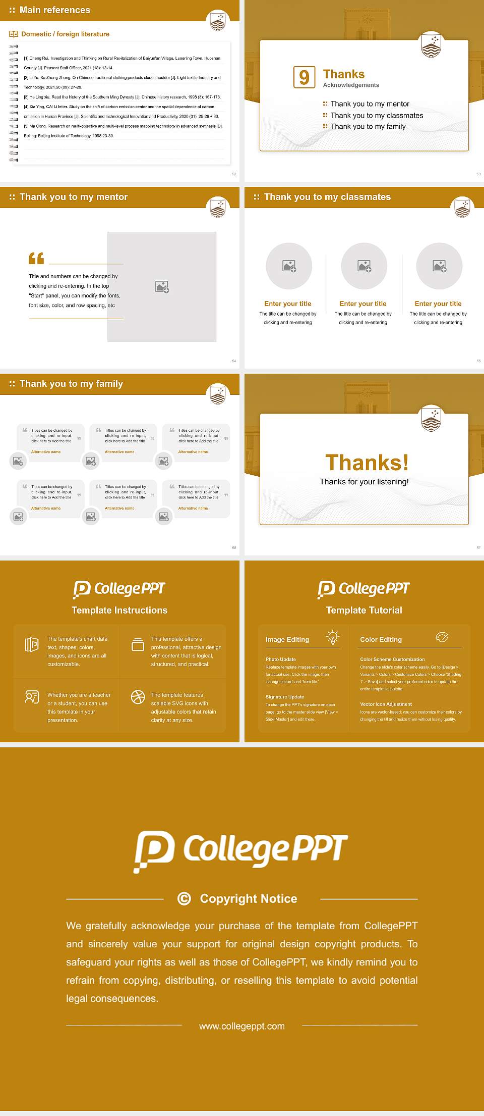 Australian National University Graduation Thesis Defense PPT Template4:3 ratio PPT effect preview image7