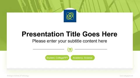 Wellington Institute of Technology National Scholarship Defense PPT Template