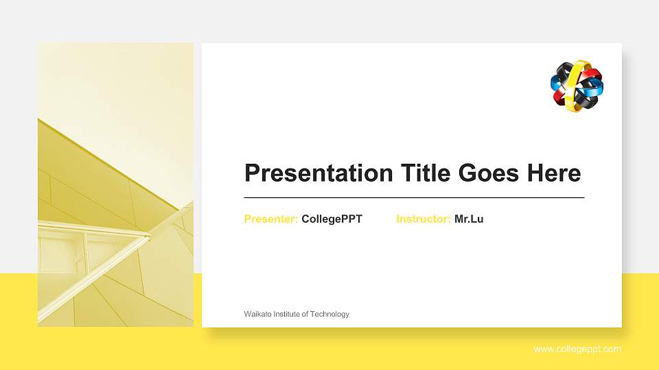 Waikato Institute of Technology General Purpose PPT Template16:9 ratio PPT effect preview image