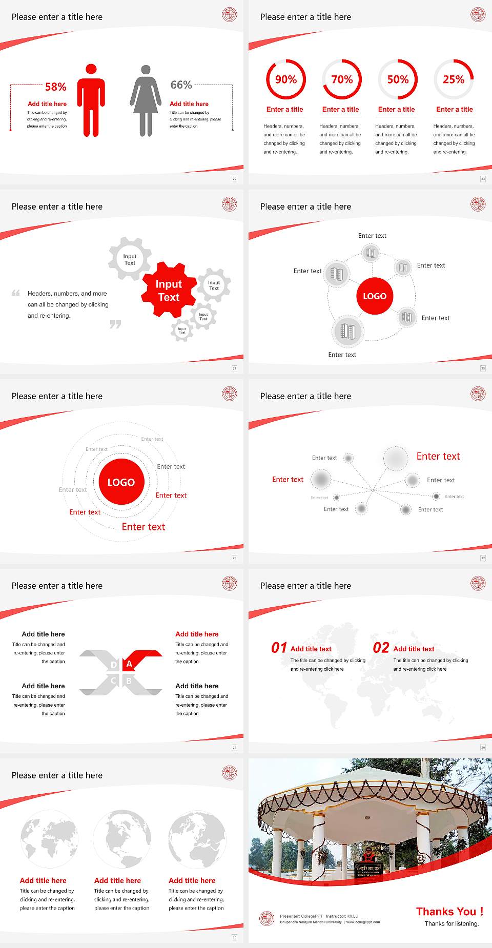 Bhupendra Narayan Mandal University Course/Courseware Creation PPT Template4:3 ratio PPT effect preview image4