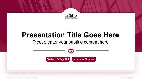 Singapore University of Technology and Design National Scholarship Defense PPT Template