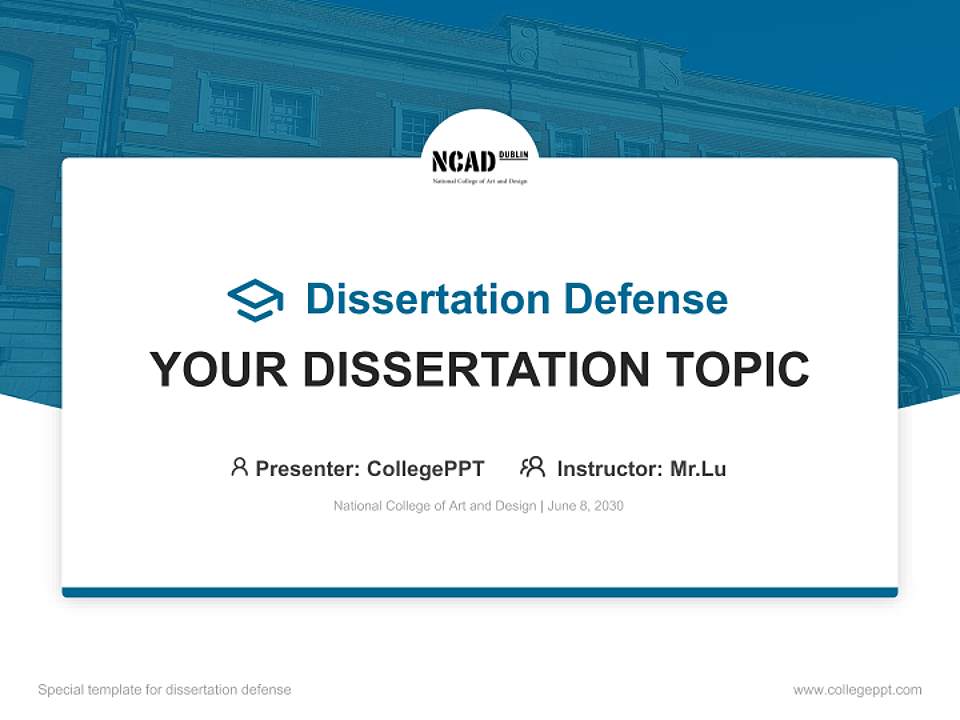 National College of Art and Design Graduation Thesis Defense PPT Template4:3 ratio PPT effect preview image7