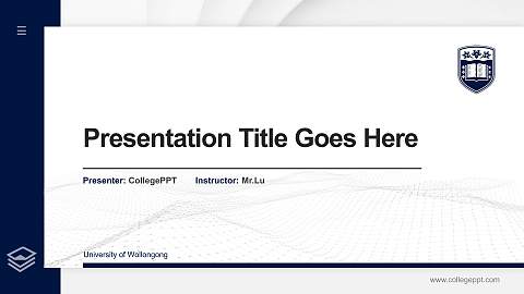 University of Wollongong Thesis Proposal/Graduation Defense PPT Template