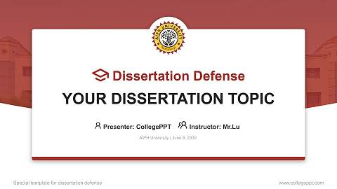 AIPH University Graduation Thesis Defense PPT Template