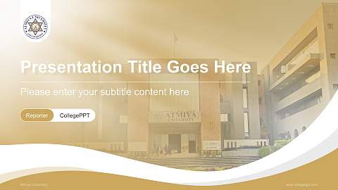 Atmiya University Lecture Sharing and Networking Event PPT Template