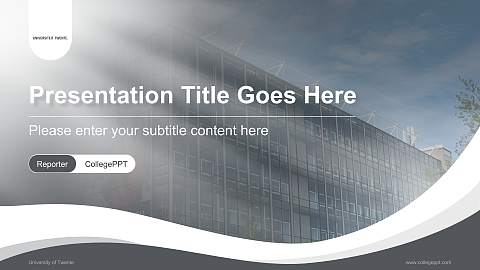 University of Twente Lecture Sharing and Networking Event PPT Template