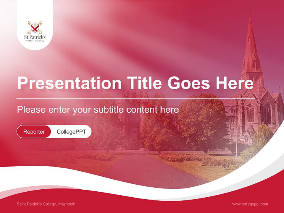 Saint Patrick’s College, Maynooth Lecture Sharing and Networking Event PPT Template4:3 ratio PPT effect preview image4