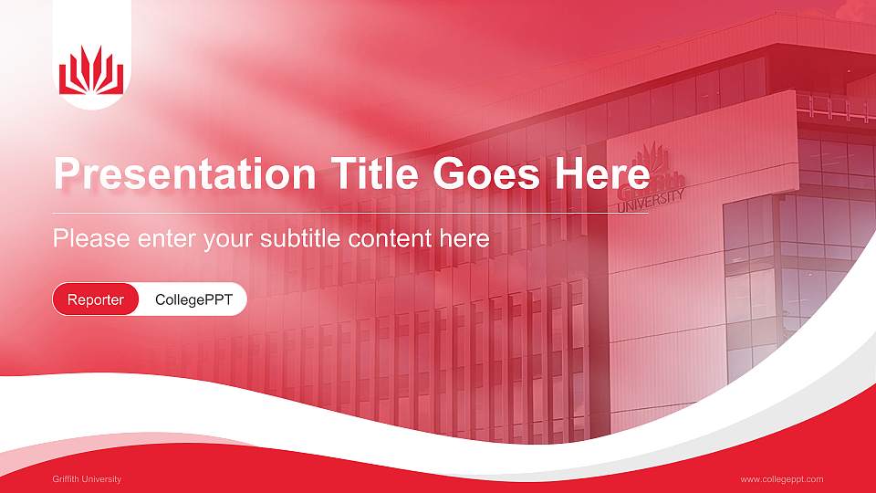 Griffith University Lecture Sharing and Networking Event PPT Template16:9 ratio PPT effect preview image