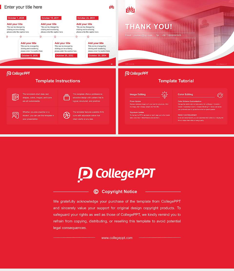 Griffith University Lecture Sharing and Networking Event PPT Template16:9 ratio PPT effect preview image4