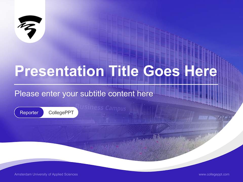 Amsterdam University of Applied Sciences Lecture Sharing and Networking Event PPT Template4:3 ratio PPT effect preview image4