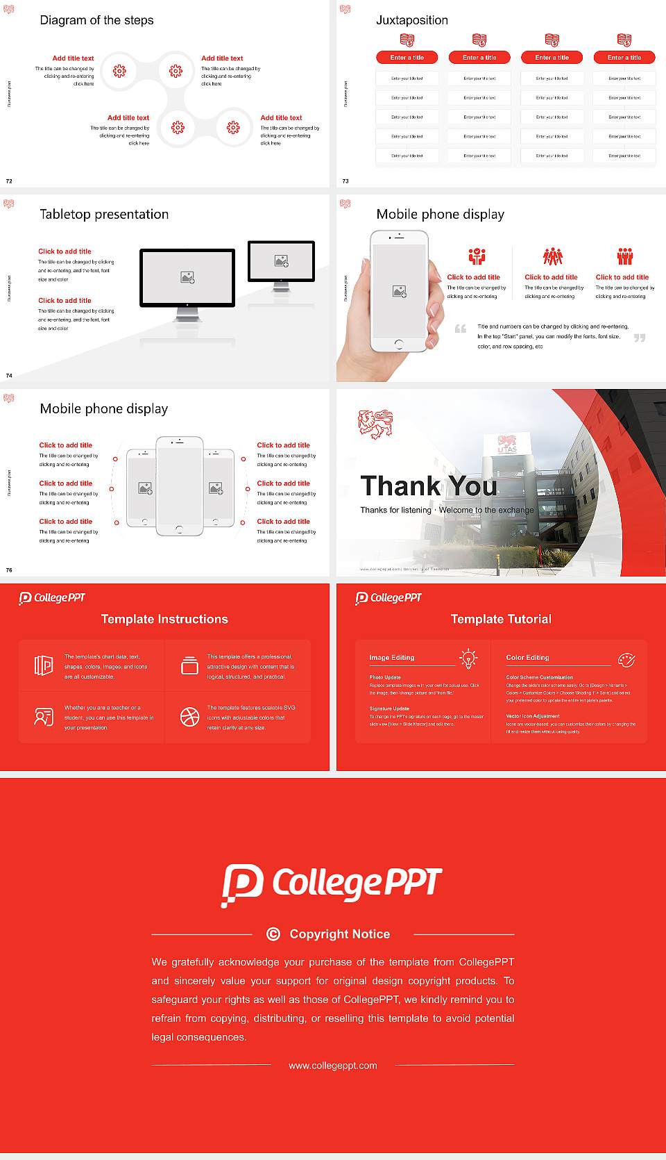 University of Tasmania Competition/Entrepreneurship Contest PPT Template16:9 ratio PPT effect preview image9