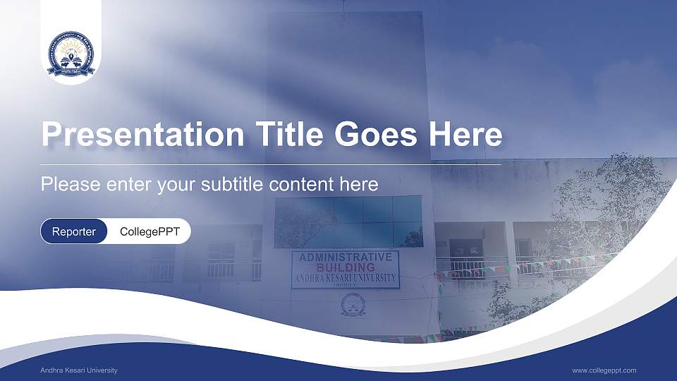 Andhra Kesari University Lecture Sharing and Networking Event PPT Template16:9 ratio PPT effect preview image