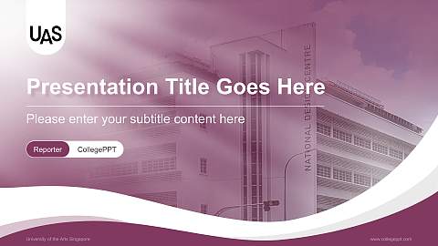 University of the Arts Singapore Lecture Sharing and Networking Event PPT Template