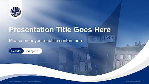 Pacific International Hotel Management School Lecture Sharing and Networking Event PPT Template
