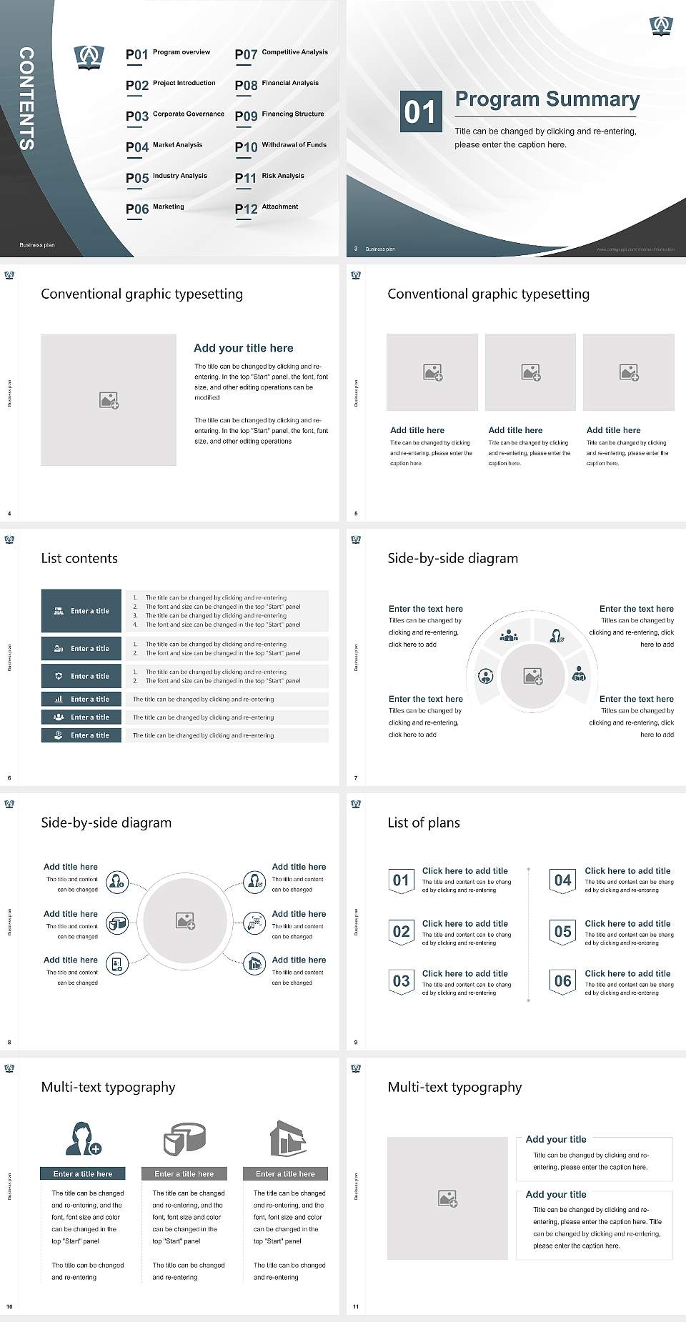 Theological University of Kampen Competition/Entrepreneurship Contest PPT Template4:3 ratio PPT effect preview image2