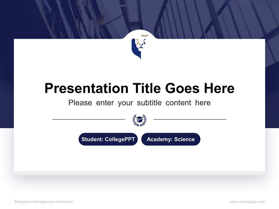 Singapore Management University National Scholarship Defense PPT Template4:3 ratio PPT effect preview image4