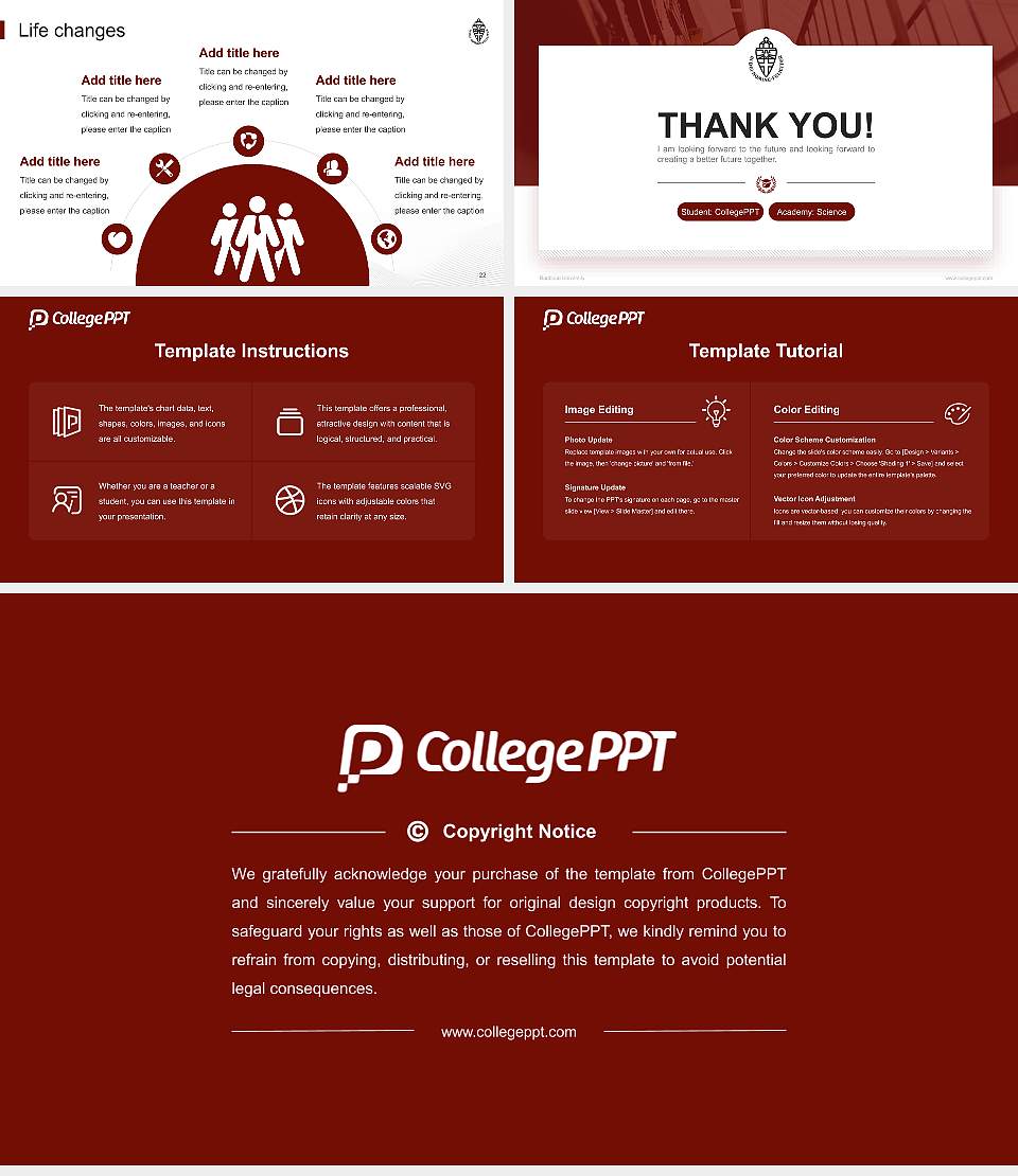 Radboud University National Scholarship Defense PPT Template16:9 ratio PPT effect preview image4