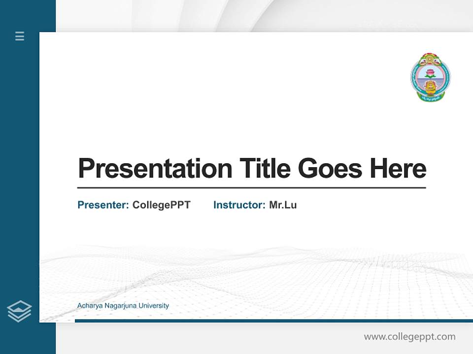 Acharya Nagarjuna University Thesis Proposal/Graduation Defense PPT Template4:3 ratio PPT effect preview image5