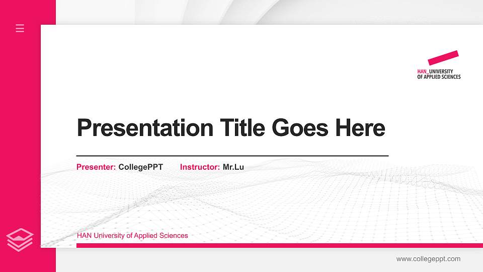 HAN University of Applied Sciences Thesis Proposal/Graduation Defense PPT Template16:9 ratio PPT effect preview image