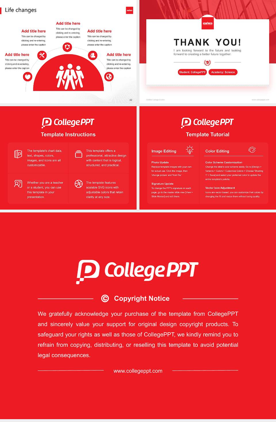 Griffith College Dublin National Scholarship Defense PPT Template4:3 ratio PPT effect preview image4