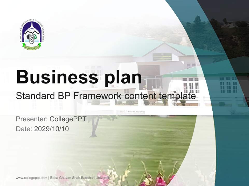 Baba Ghulam Shah Badshah University Competition/Entrepreneurship Contest PPT Template4:3 ratio PPT effect preview image9