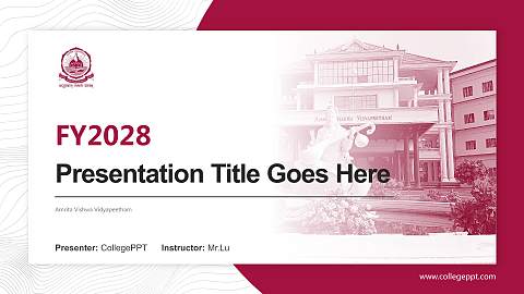 Amrita Vishwa Vidyapeetham Academic Presentation/Research Findings Report PPT Template