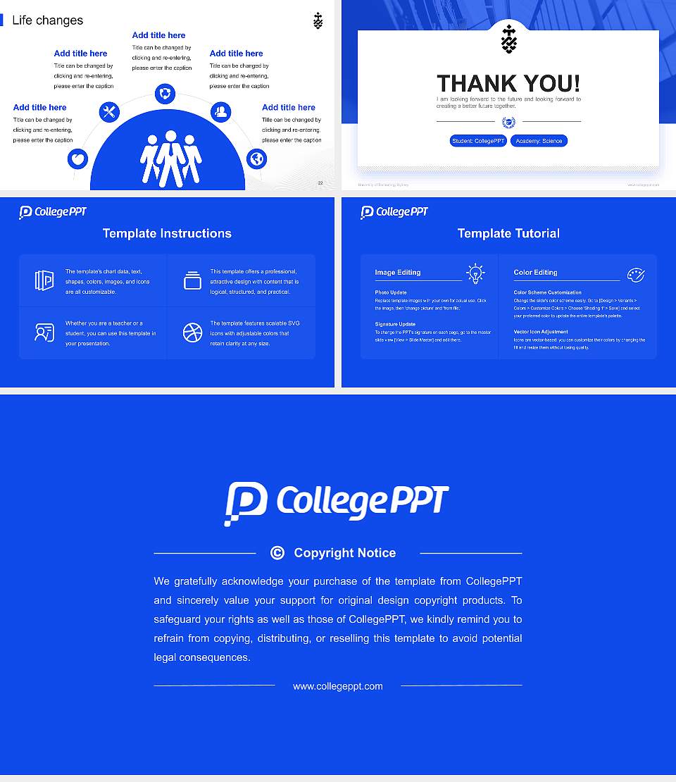 University of Technology Sydney National Scholarship Defense PPT Template16:9 ratio PPT effect preview image4