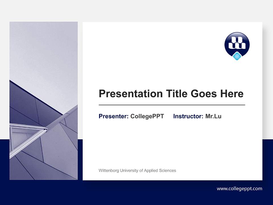 Wittenborg University of Applied Sciences General Purpose PPT Template4:3 ratio PPT effect preview image6