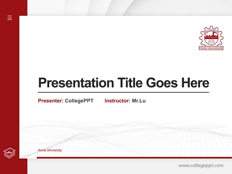 Anna University Thesis Proposal/Graduation Defense PPT Template4:3 ratio PPT effect preview image5